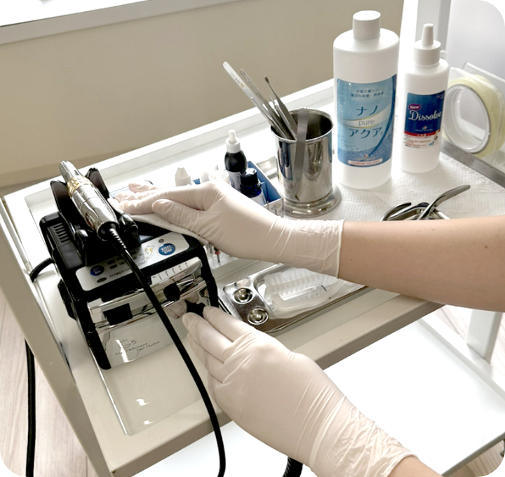 次亜塩素酸の除菌道具写真